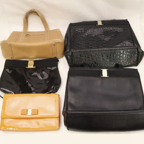 Salvatore Ferragamo Handbags - Ferragamo Leather Hand Shoulder Bag 5 piece purses